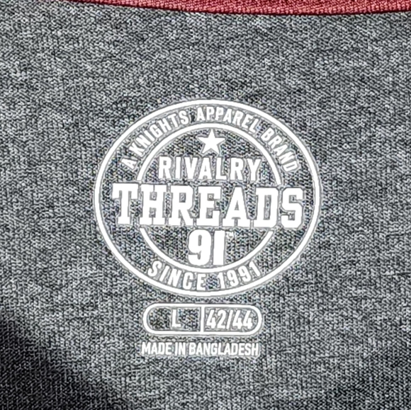 RIVALRY THREADS 91 VIRGINIA TECH HOKIES T-SHIRT LARGE GRAY - Picture 3 of 7